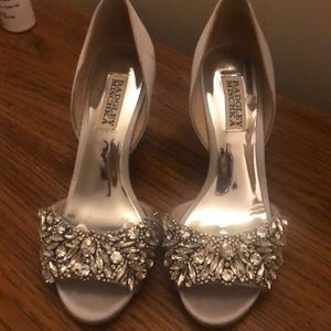 Stunning Badgley Mischka light blue wedges. Size 6.5.